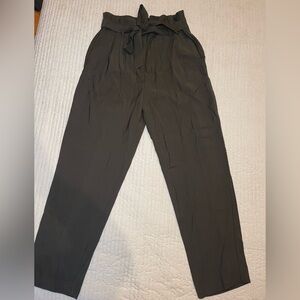 H&M Army Green paper bag pants